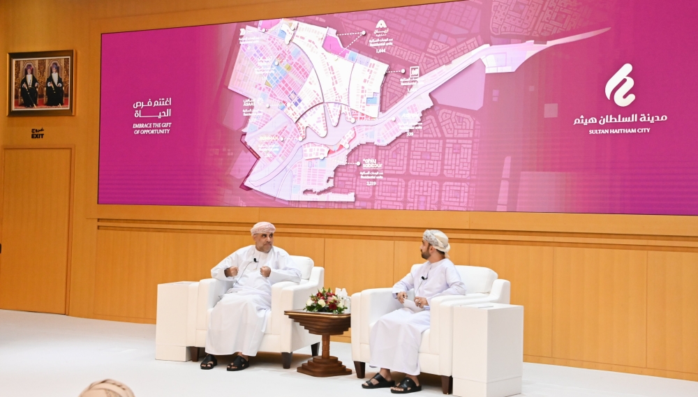 Dr Khalfan Said Al Shuaili, Minister of Housing and Urban Planning, at the panel discussion in Muscat on Thursday. — ONA