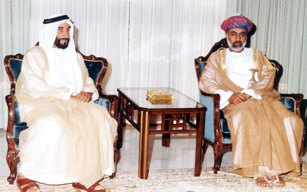 Late Sultan Qaboos bin Said bin Said and Late Sheikh Zayed bin Sultan al Nahyan