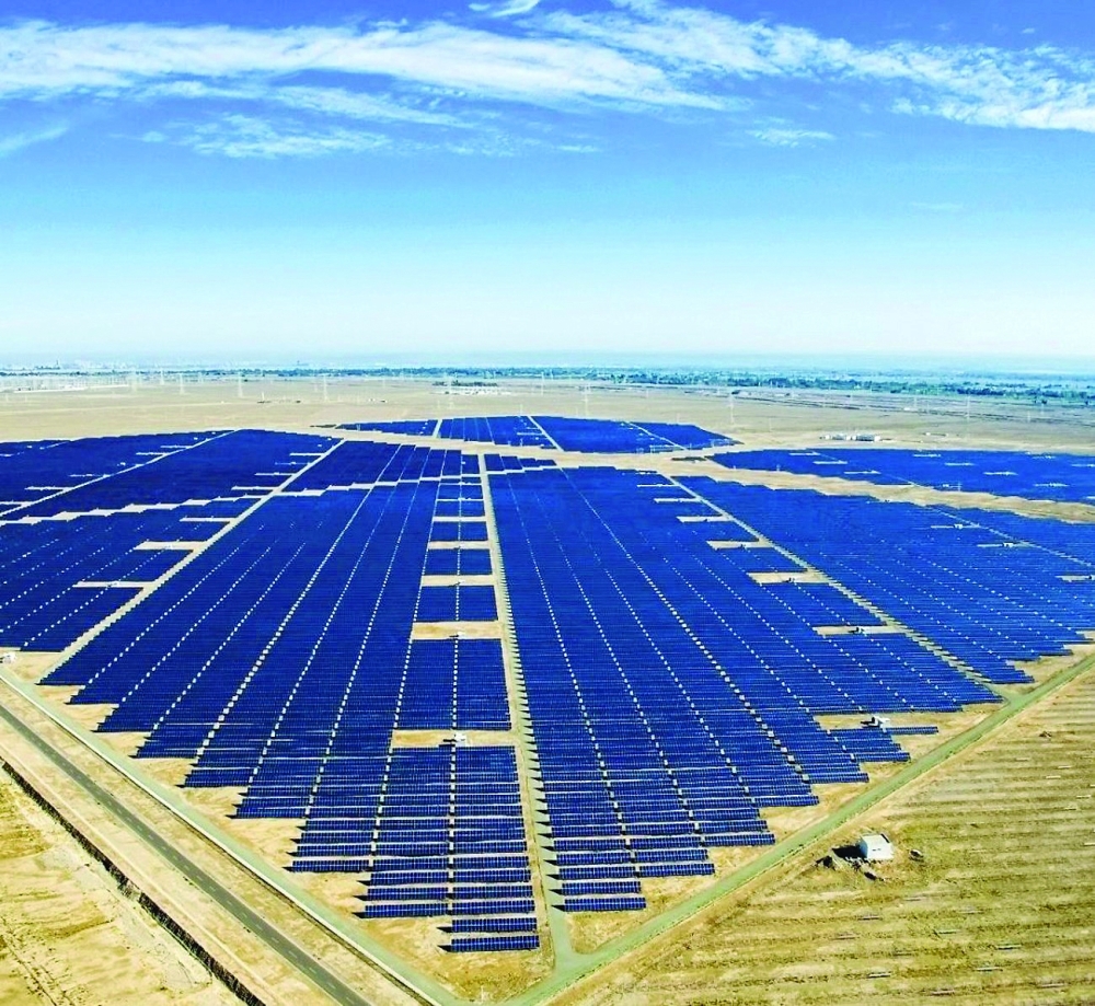 Bird’s eye view of Ibri2 Solar IPP. Image for illustration only.
