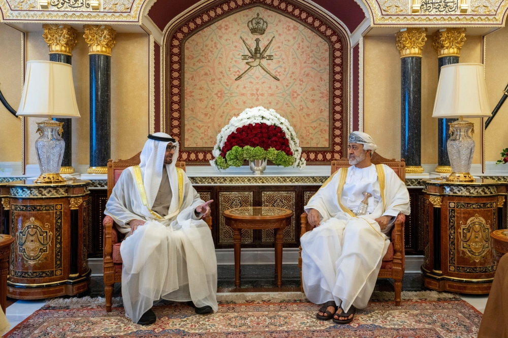 His Majesty, the Sultan with Sheikh Mohamed in Muscat in September 2022. — File photo

