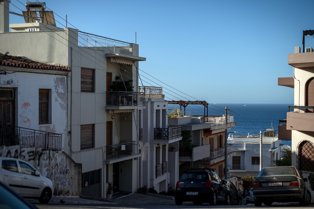 The Kastella neighborhood in Piraeus, a city in the Athens area, attracts wealthy buyers because of its elevation, on April 18, 2024. (Hilary Swift/The New York Times)