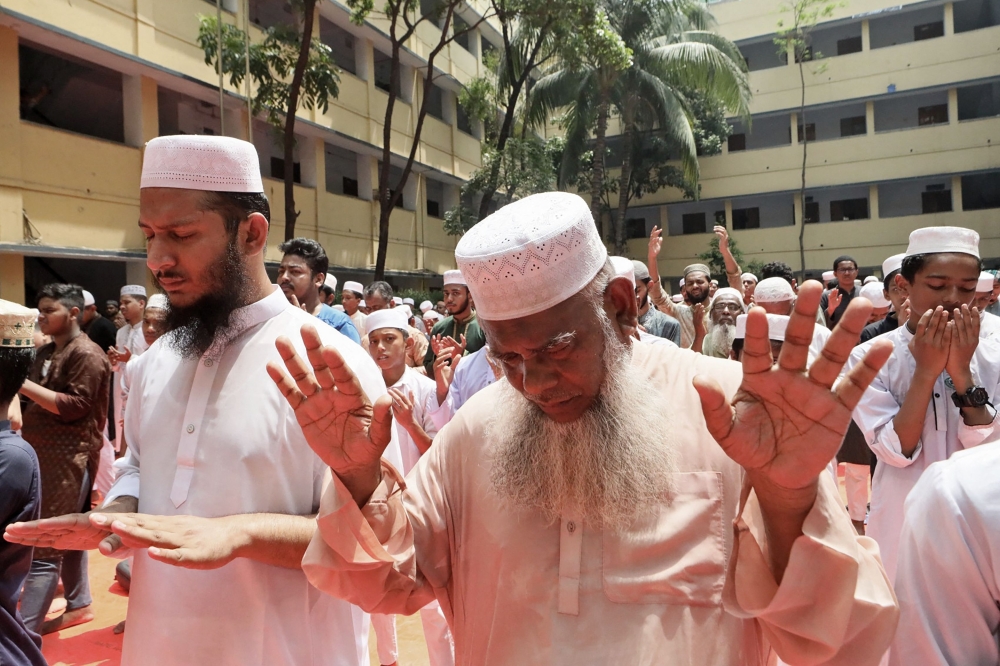 Thousands of Bangladeshis held prayers for rains in cities and rural towns 