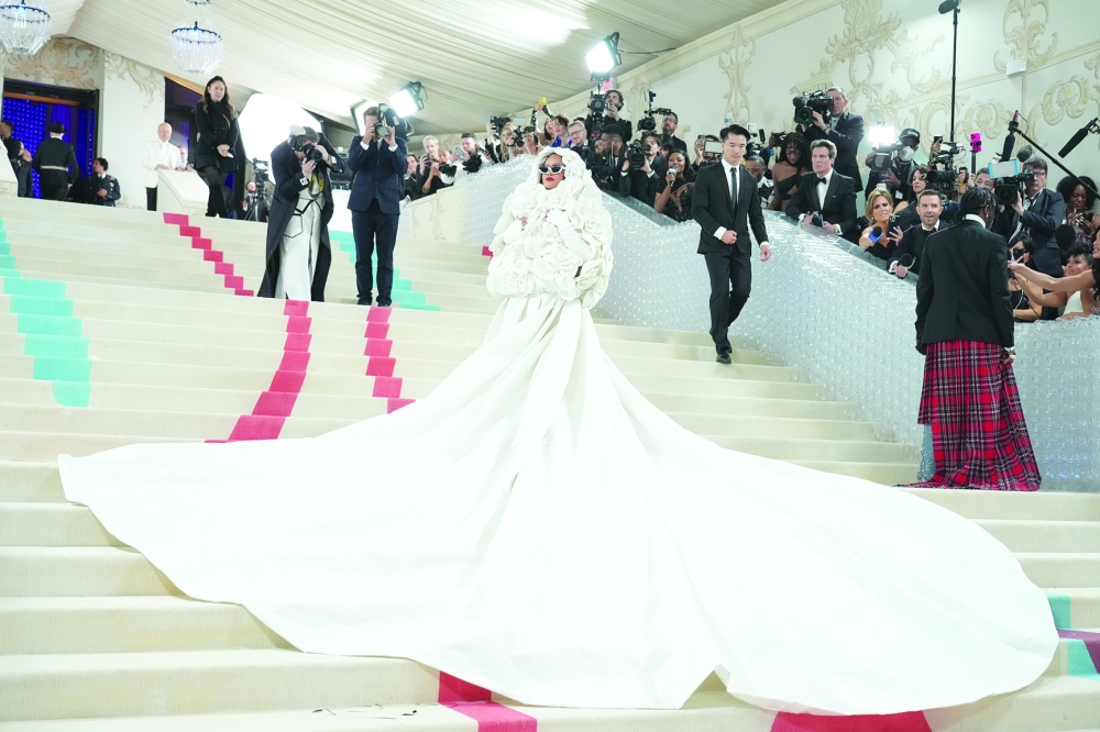 Rihanna at the Metropolitan Museum of Art's Costume Institute benefit gala in New York, May 1, 2023. 