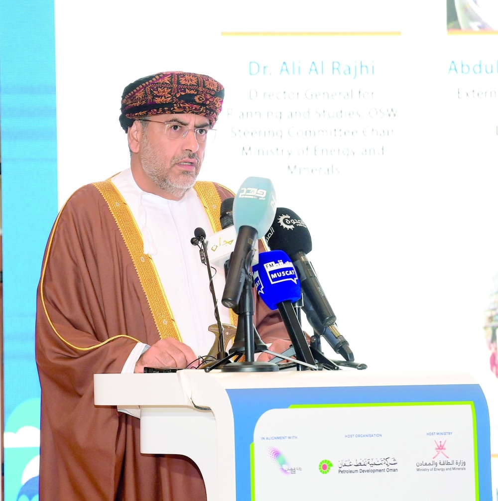 Dr Said Mohammed al Saqri, Minister of Economy, addressing the opening session of OSW 2024 