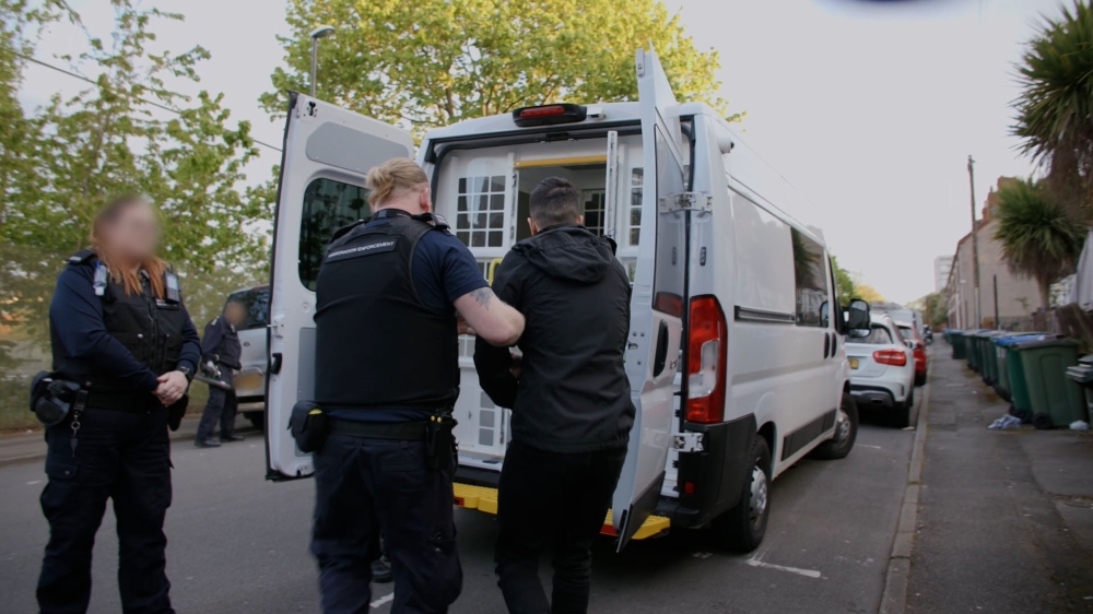 First migrants to be deported to Rwanda being "detained" by immigration enforcement. 