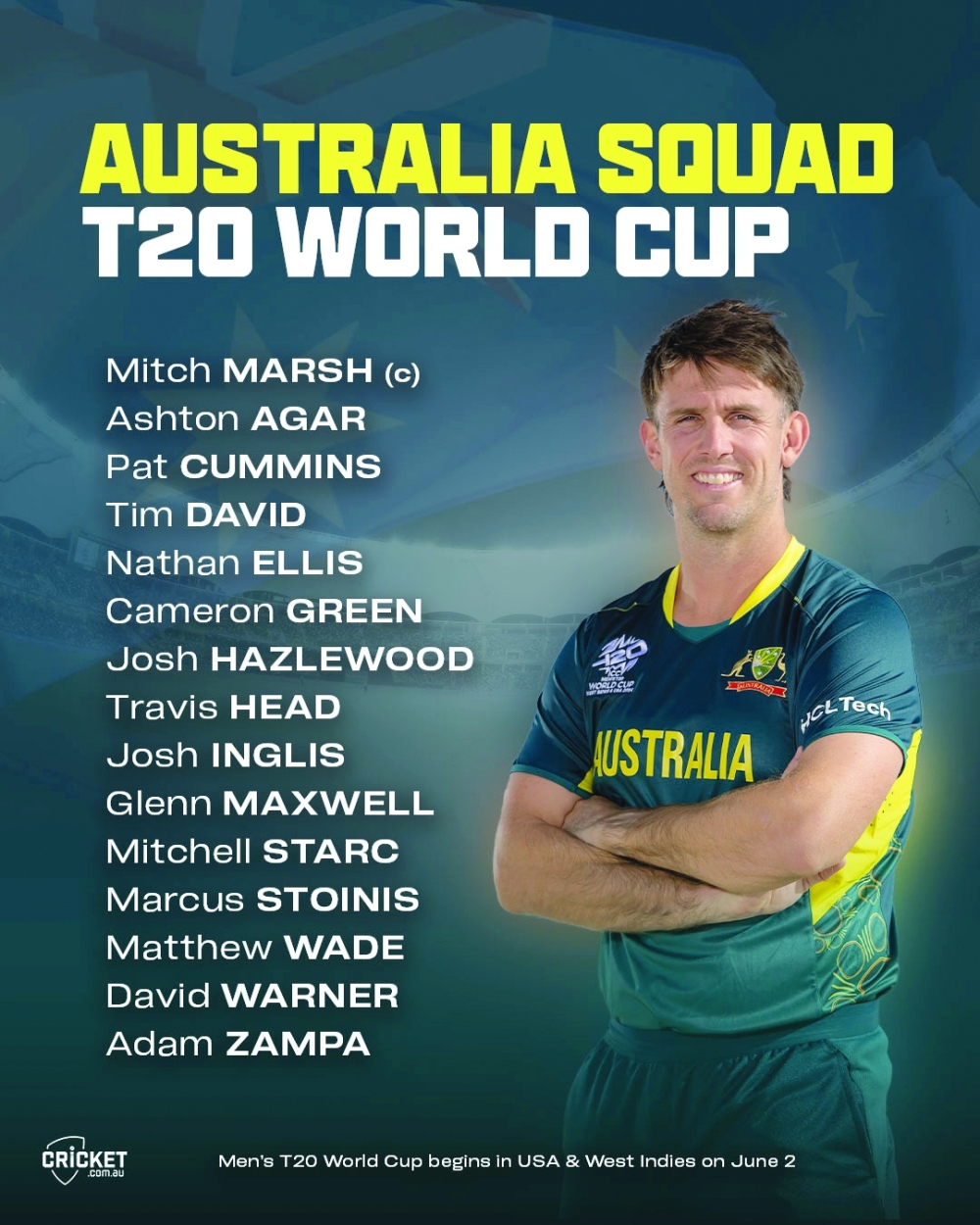 Smith, Fraser-McGurk miss Australia's T20 World Cup squad