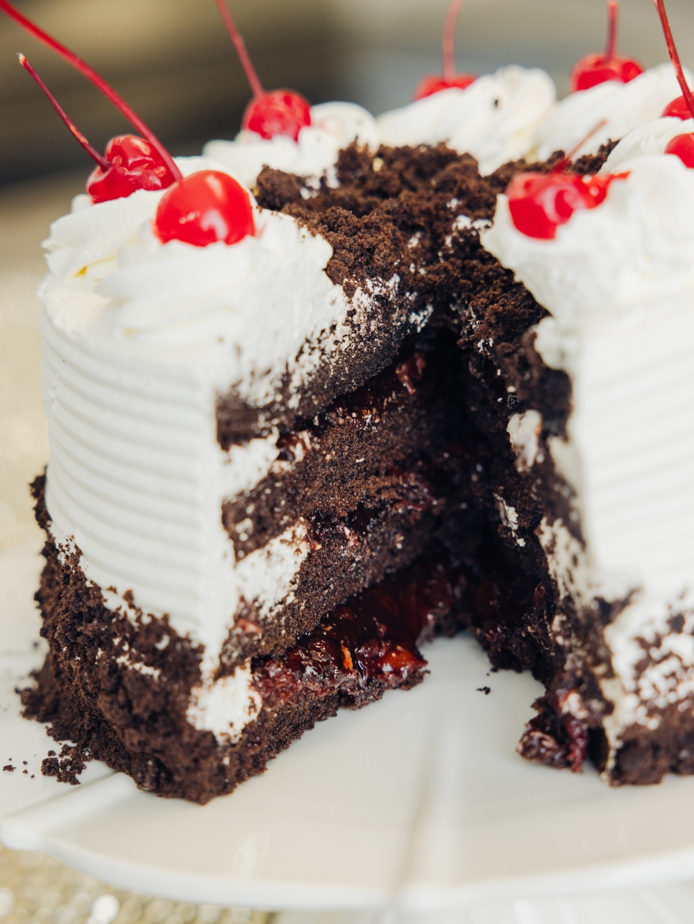A Black Forest cake 