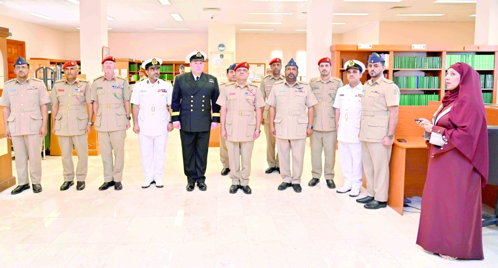 Members of the UK visiting delegation were briefed on various defence training departments. — ONA