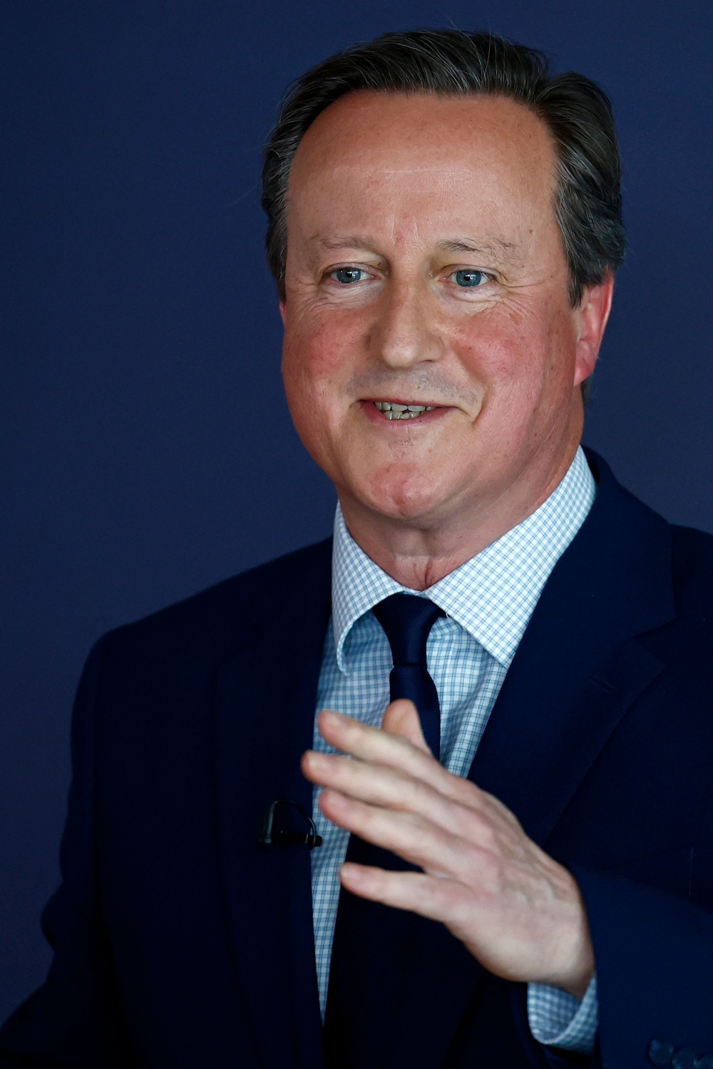 David Cameron delivers a speech at the National Cyber Security Centre in London on Thursday. — AFP
