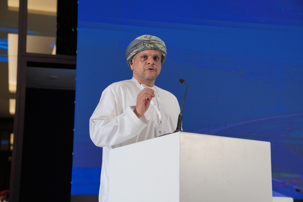 Said bin Ahmed al Shanfari, Director General of the Second Directorate General of Taxes, delivers a message on behalf of the Tax Authority.