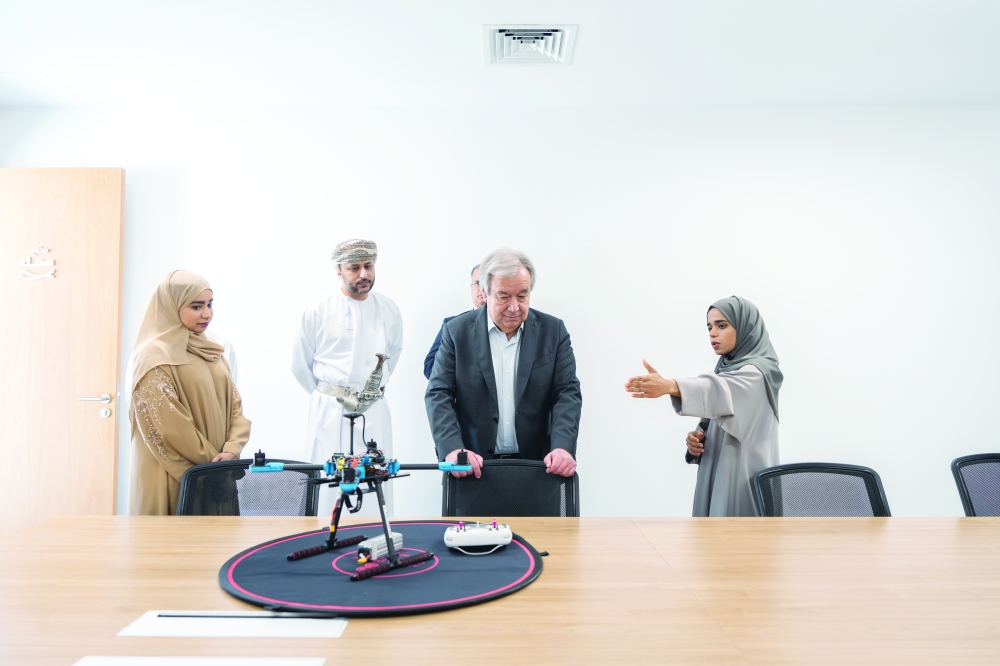 During the visit, the UN Secretary-General also listened to a briefing about the experiences of small and medium enterprises (SMEs) showcased at the centre’s business incubator. — ONA