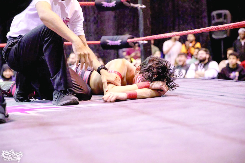 Anas al Riyami during an event in Qatar.