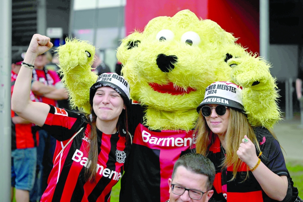Leverkusen fans.— AFP