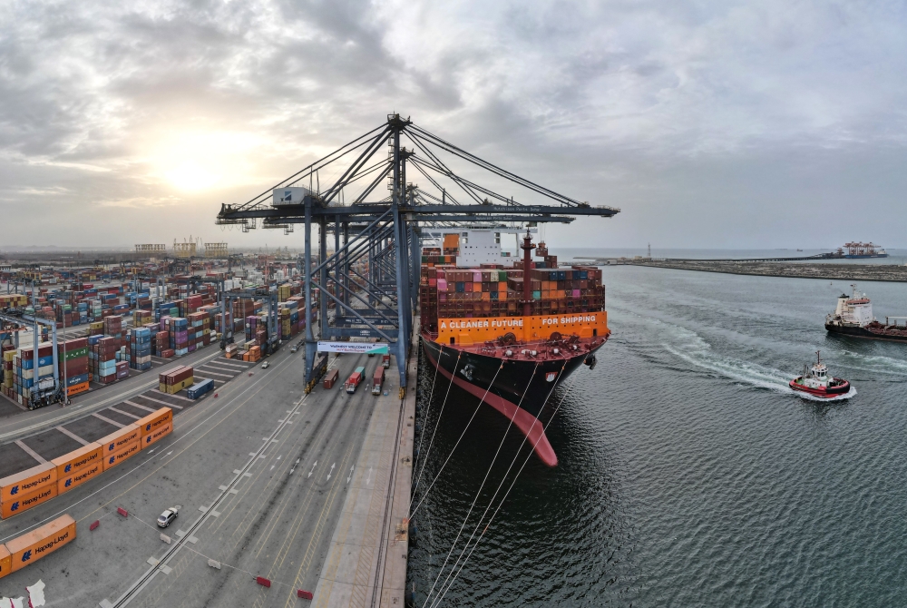 Hutchison Ports Sohar’s modern container terminal at Sohar Port and Freezone.