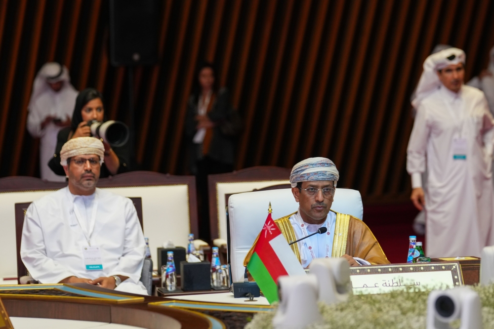 Mohammed Said al Balushi, Under-Secretary of the Ministry of Information, in Doha on Tuesday