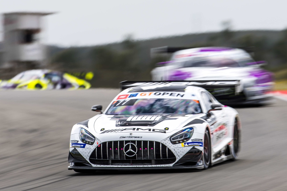 The Al Manar Racing by Getspeed Mercedes in International GT Open action.