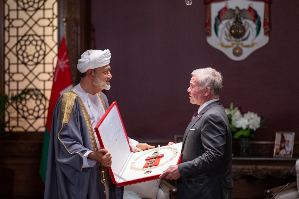 His Majesty, King of Jordan exchange medals