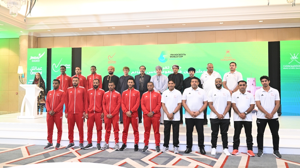 Oman hockey honour. Pictures by Abdulwahid al Hamadani