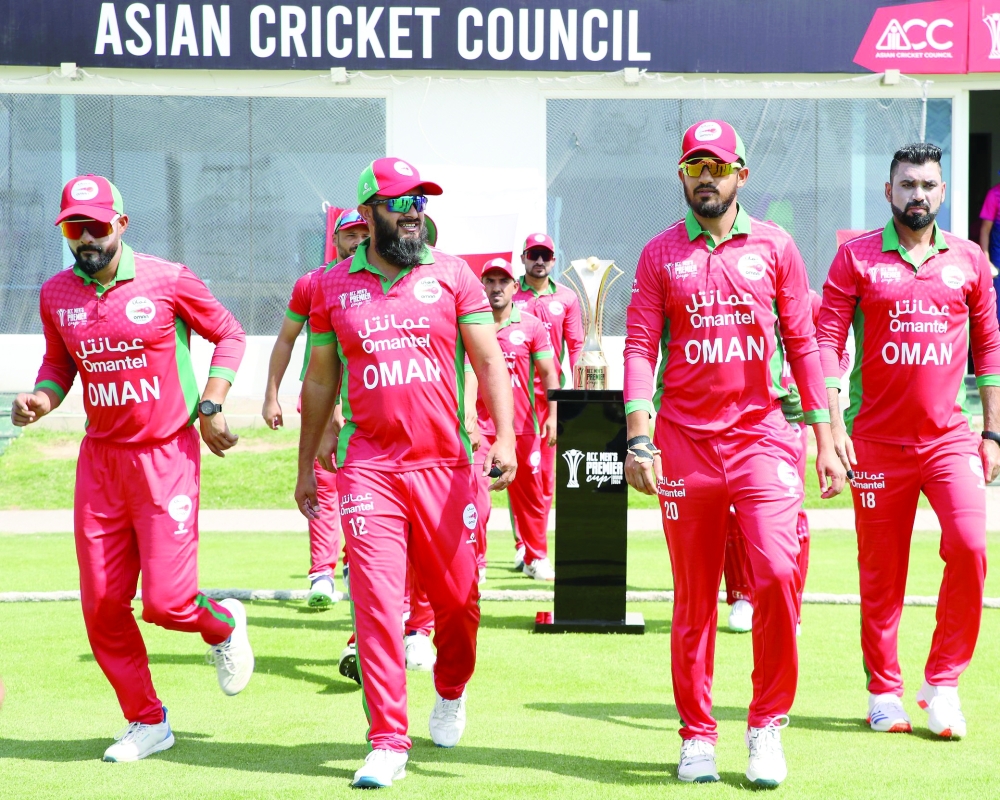 Oman team during ACC Premier Cup in Muscat last month
