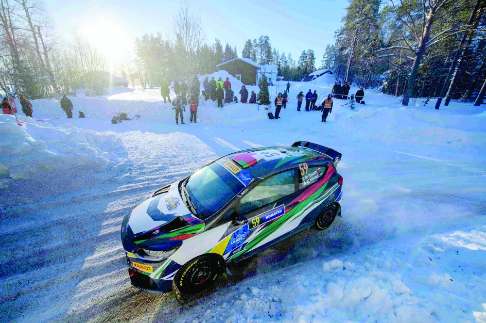 Abdullah al Rawahi in action at the opening JWRC event in Sweden.  (1)