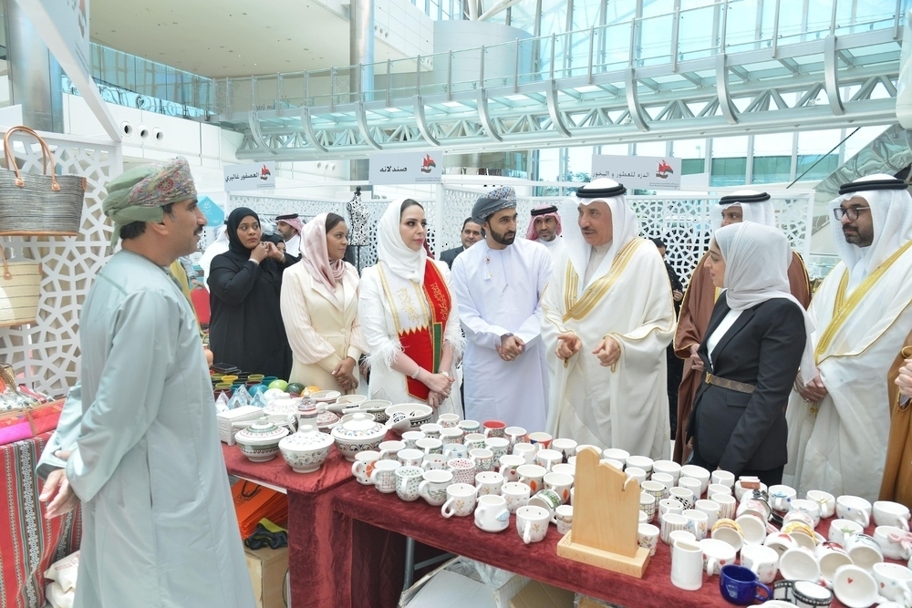 The exhibits include famous luxury perfumes, Omani incense and frankincense, candles, confectionary items and food products. - ONA