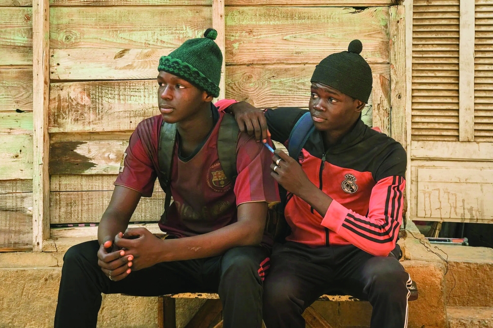 Seydou Sarr, left, and Moustapha Fall in “Io Capitano,” directed by Matteo Garrone.