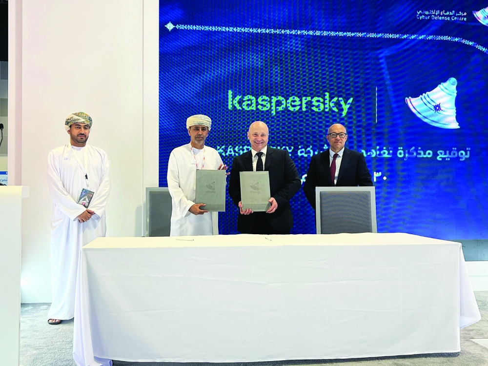 Representatives of the Cyber Defense Center and Kaspersky at the MoU signing.