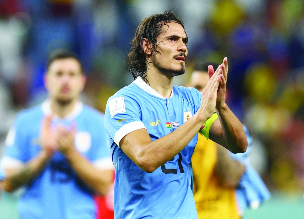 FIFA World Cup Qatar 2022 - Group H - Ghana v Uruguay - Al Janoub Stadium, Al Wakrah, Qatar - December 2, 2022 Uruguay's Edinson Cavani looks dejected after the match as they are eliminated from the World Cup.