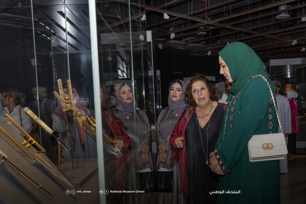 HH Sayyida Mayyan Shihab al Said, Chairwoman of the Omani Society for Design, at Zeina in National Museum.
