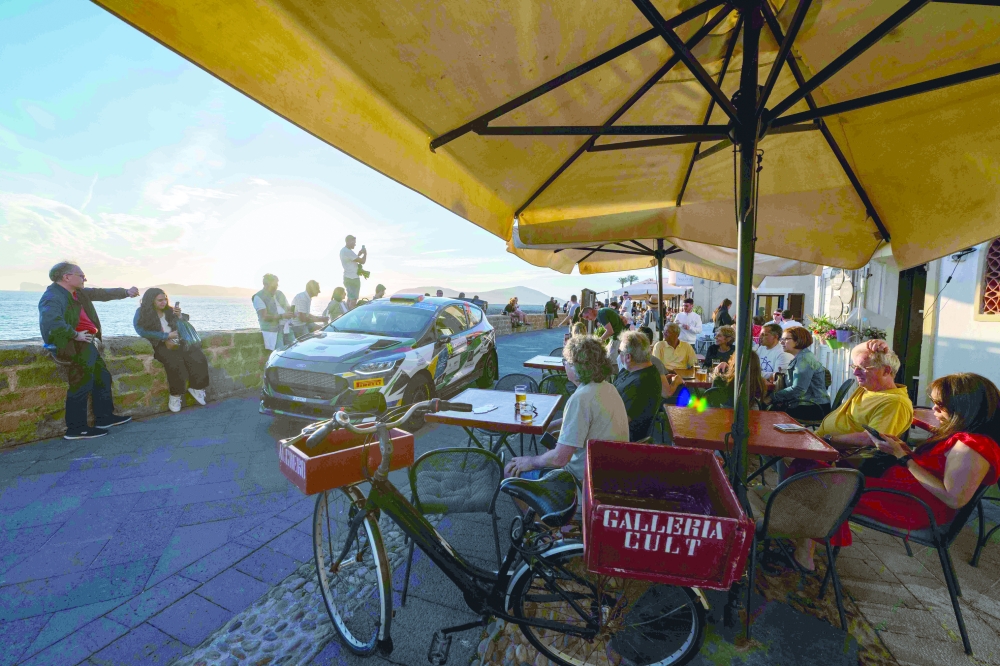 Abdullah al Rawahi at the start of Rally Sardinia.