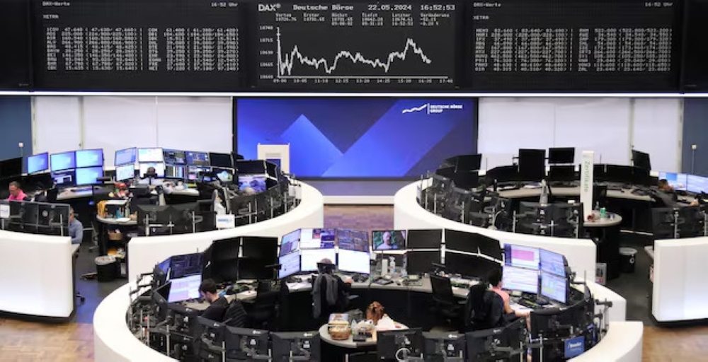 The German share price index DAX graph is pictured at the stock exchange in Frankfurt, Germany. — Reuters