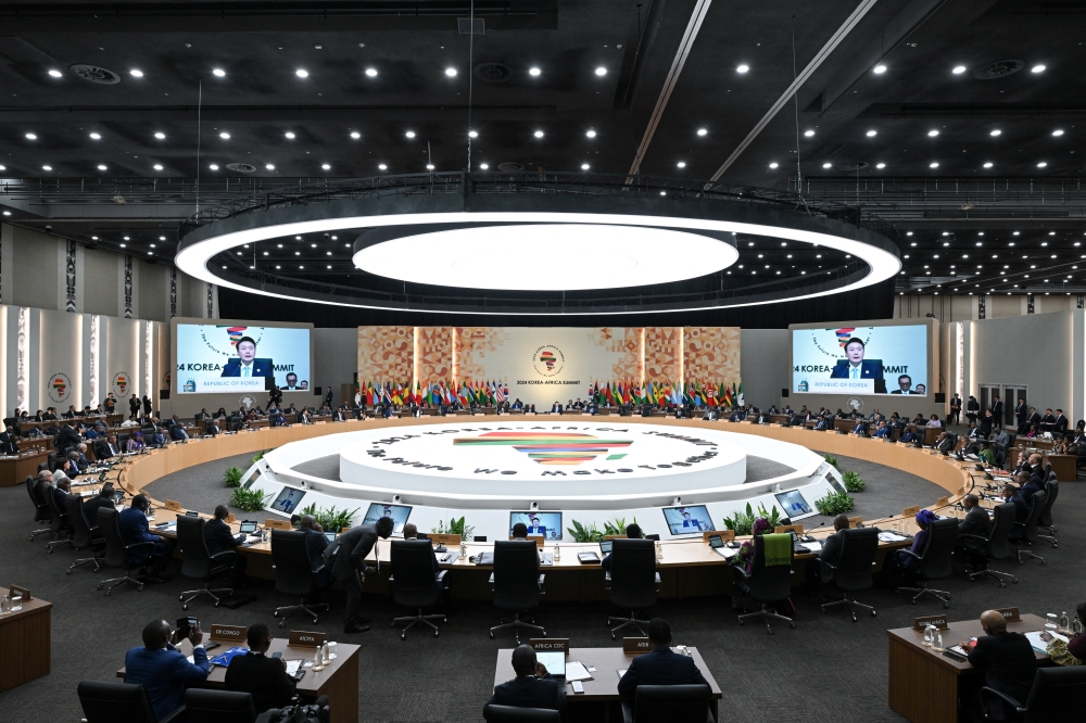 South Korean President Yoon Suk Yeol speaks during the 2024 Korea-Africa Summit in Goyang, South Korea. — Reuters 