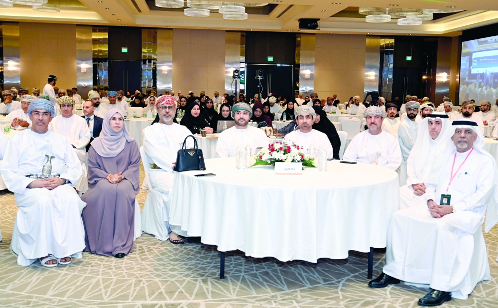 HH Sayyid Faris Fatik al Said presided over the opening of the two-day conference, organised by the Ministry of Labour. - ONA