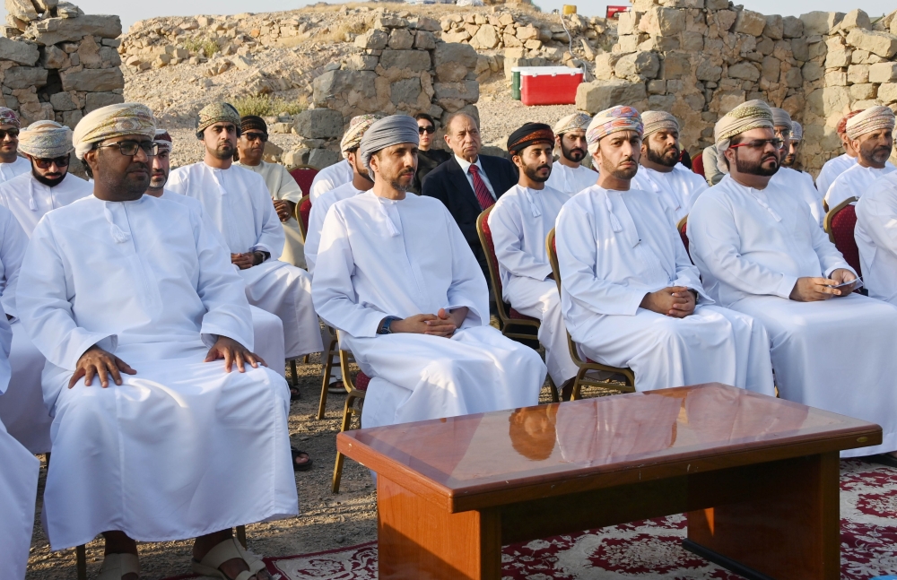 The foundation stone has been laid under the auspices of Sayyid Ibrahim bin Said al Busaidy, Governor of Musandam.