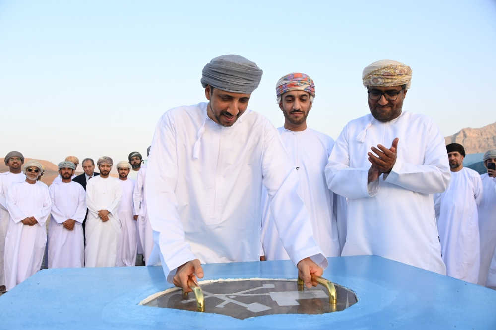 The foundation stone has been laid under the auspices of Sayyid Ibrahim bin Said al Busaidy, Governor of Musandam.