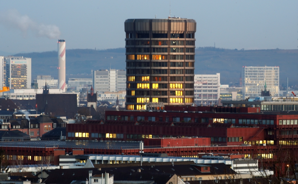 Headquarters of the Bank for International Settlements are seen in Basel-REUTERS