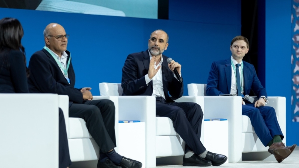 Panel members from left presenter Rawaa Auge, Dr Sanjay Chawla, Dr Mohammed Ghaly and Dr Barry Solaiman 

