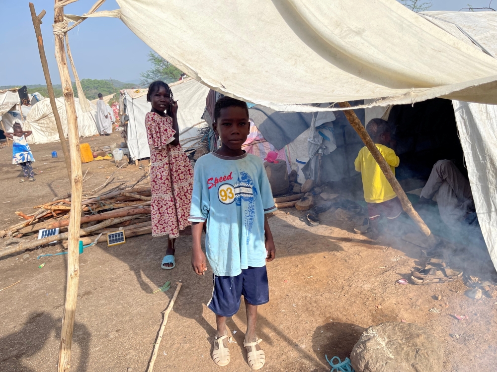 Children look on near Awlala Camp, Amhara region, Ethiopia. 