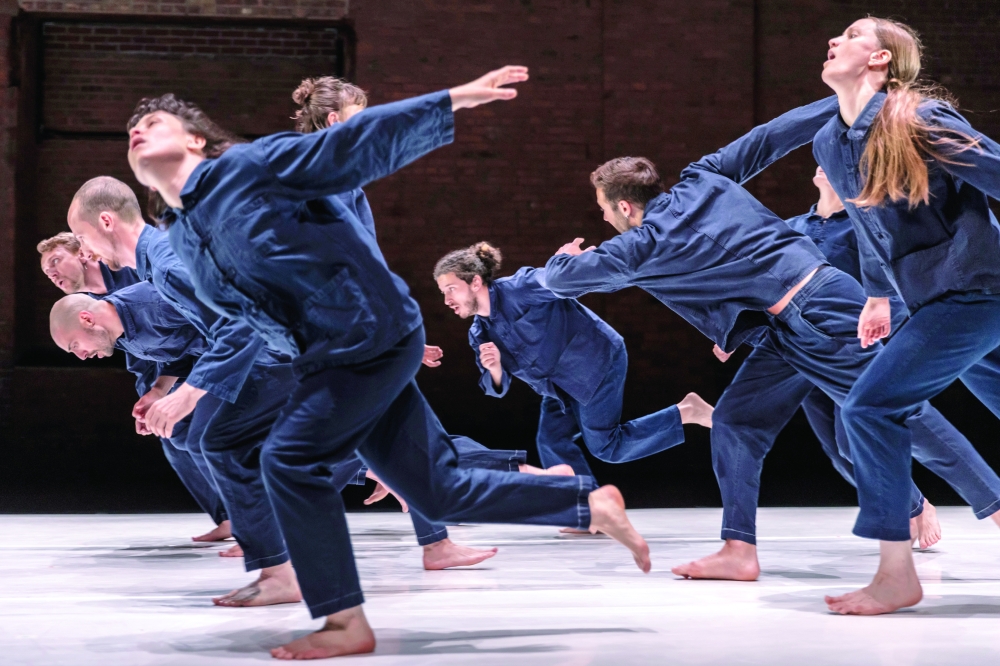 Dancers perform Oona Doherty’s “Navy Blue” at the Joyce Theater in New York 