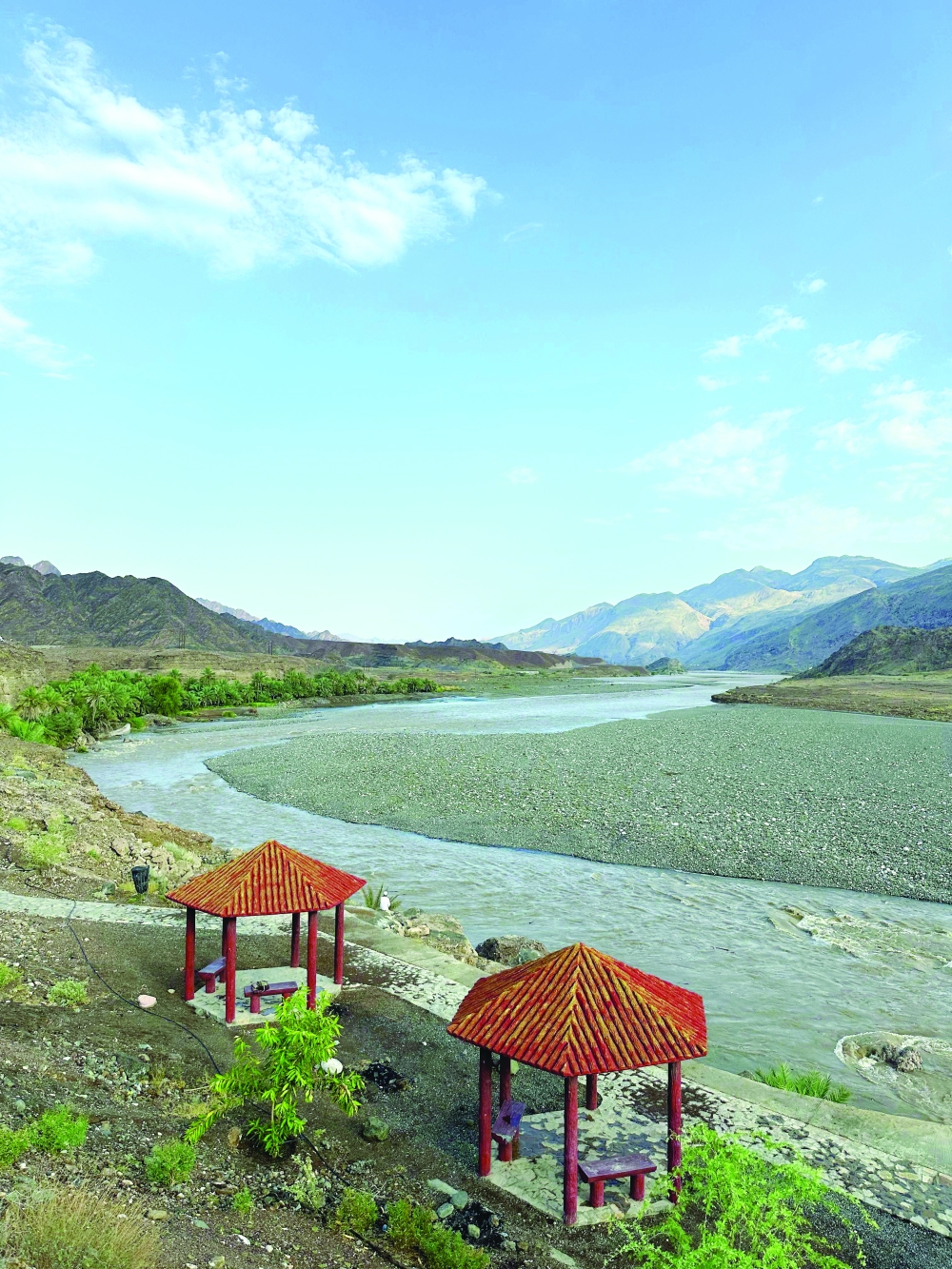 A flooded wadi in the Wilayat of Dima W'attayeen