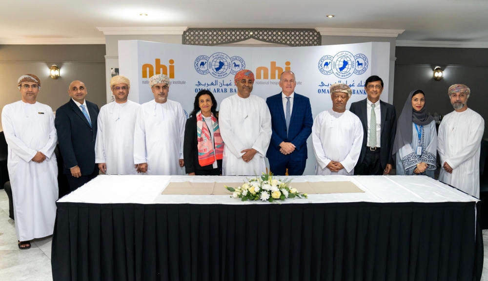 Representatives of NHI and OAB announcing the launch of the new hospitality vocational programme.