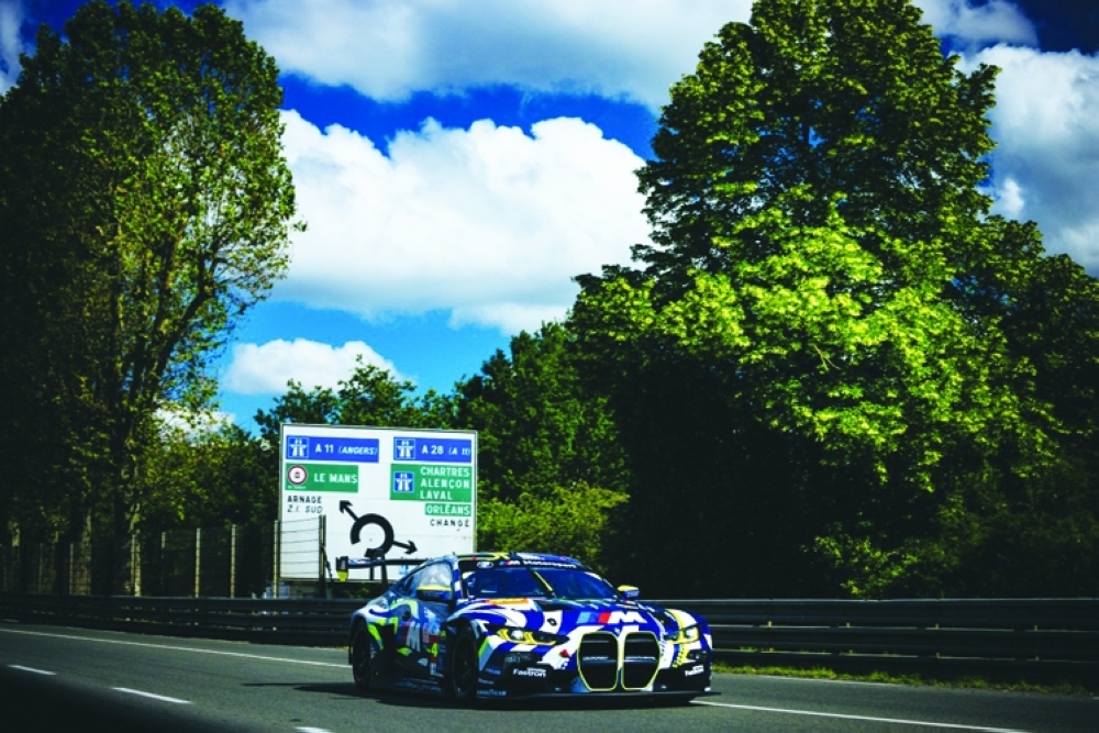 Ahmad al Harthy during the test race at 2024 FIA World Endurance Championship in Le Mans, France.