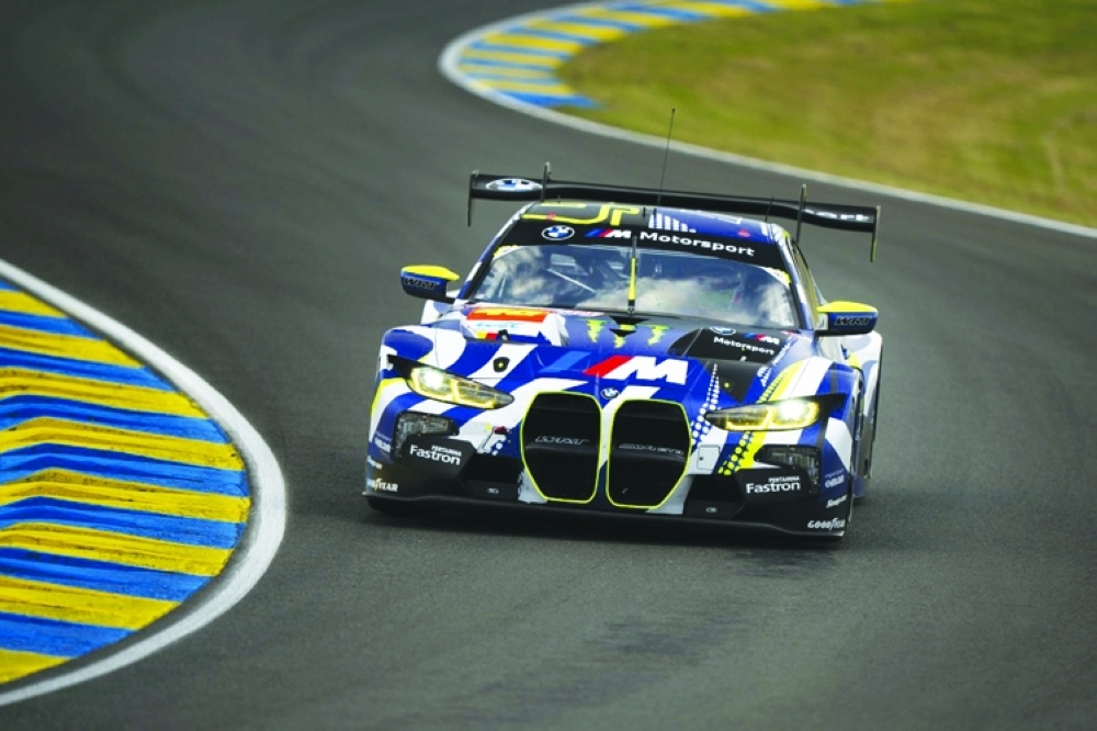 Ahmad al Harthy during the test race at 2024 FIA World Endurance Championship in Le Mans, France.