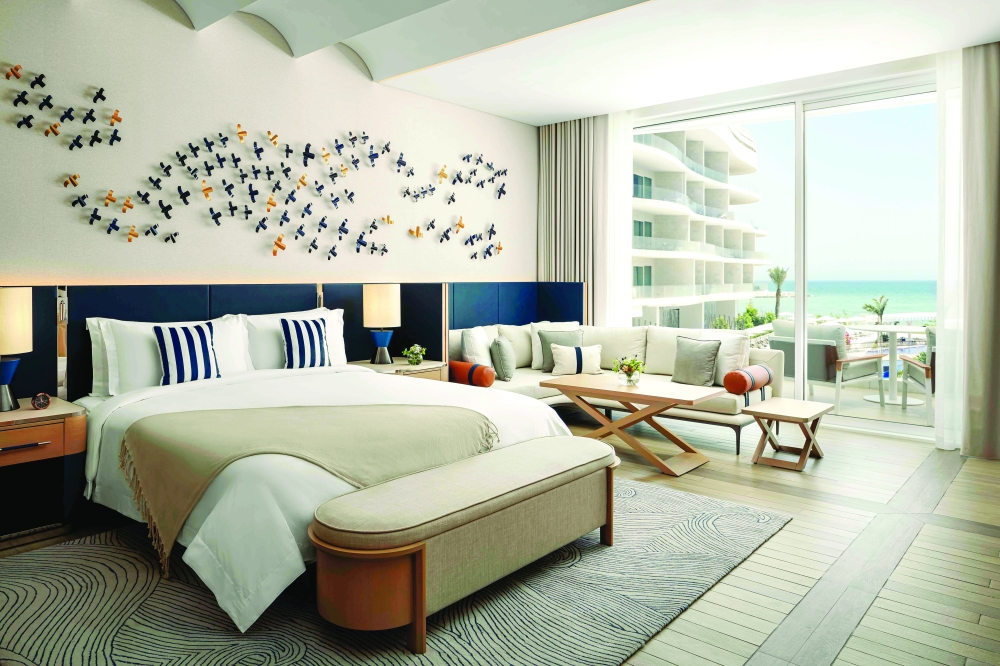 Rooms and suites boast expansive space starting from 65 square metres, ranging up to 200 square metres, with stunning views.