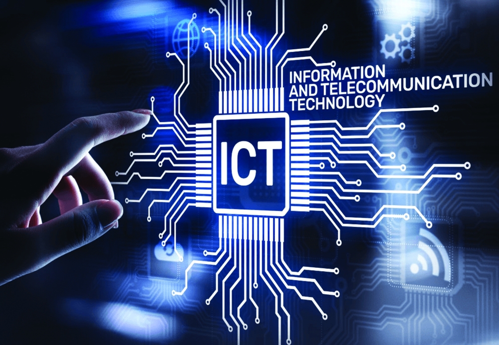 Illustrative image showcasing ICT (Information and Communication Technology) concept.