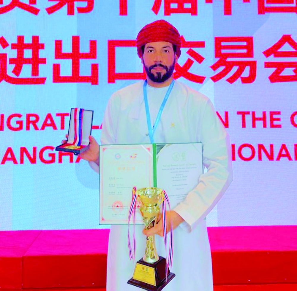 Engineer Ali bin Salem al Busaidy with his gold medal 