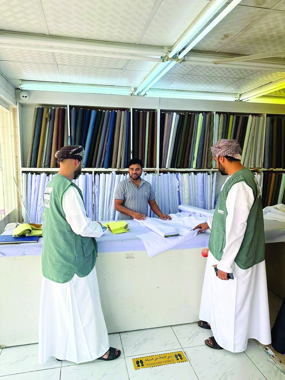 Consumer Protection Authority inspectors visiting outlets as part of their mandate to ensure price stability and consumer safety