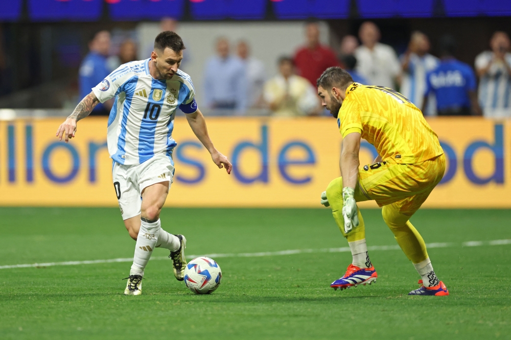 Argentina forward Lionel Messi (10) in action