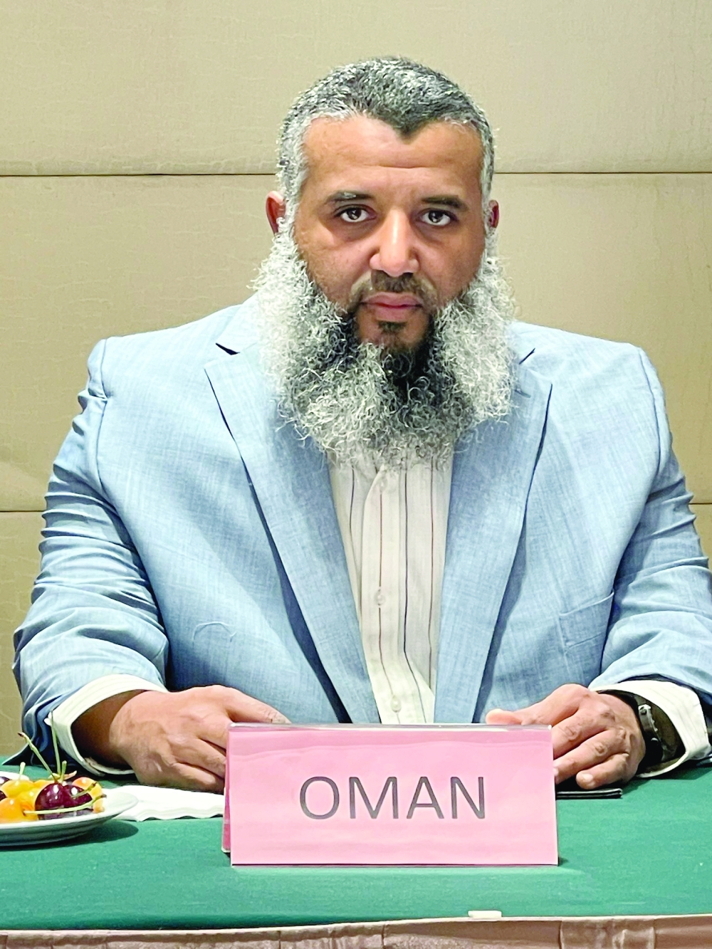Taher al Barwani during meeting in China