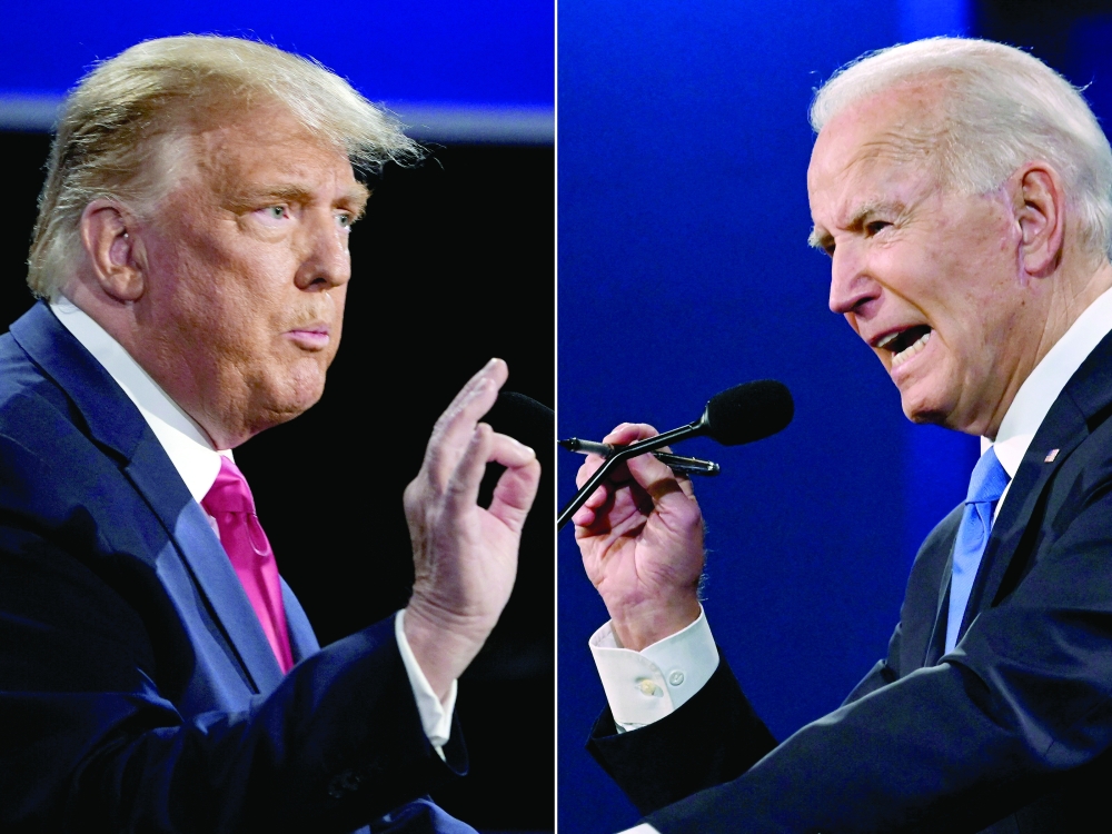 Donald Trump and Joe Biden. — AFP file photo